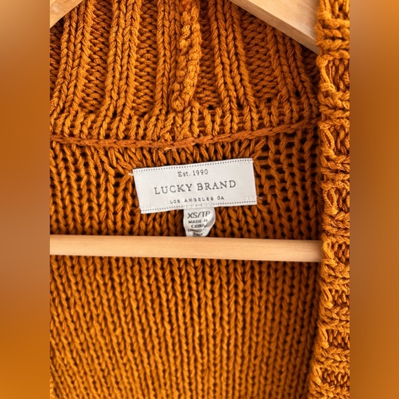 Lucky Brand Orange Long Sleeve Sweater Size XS - Picture 3 of 3